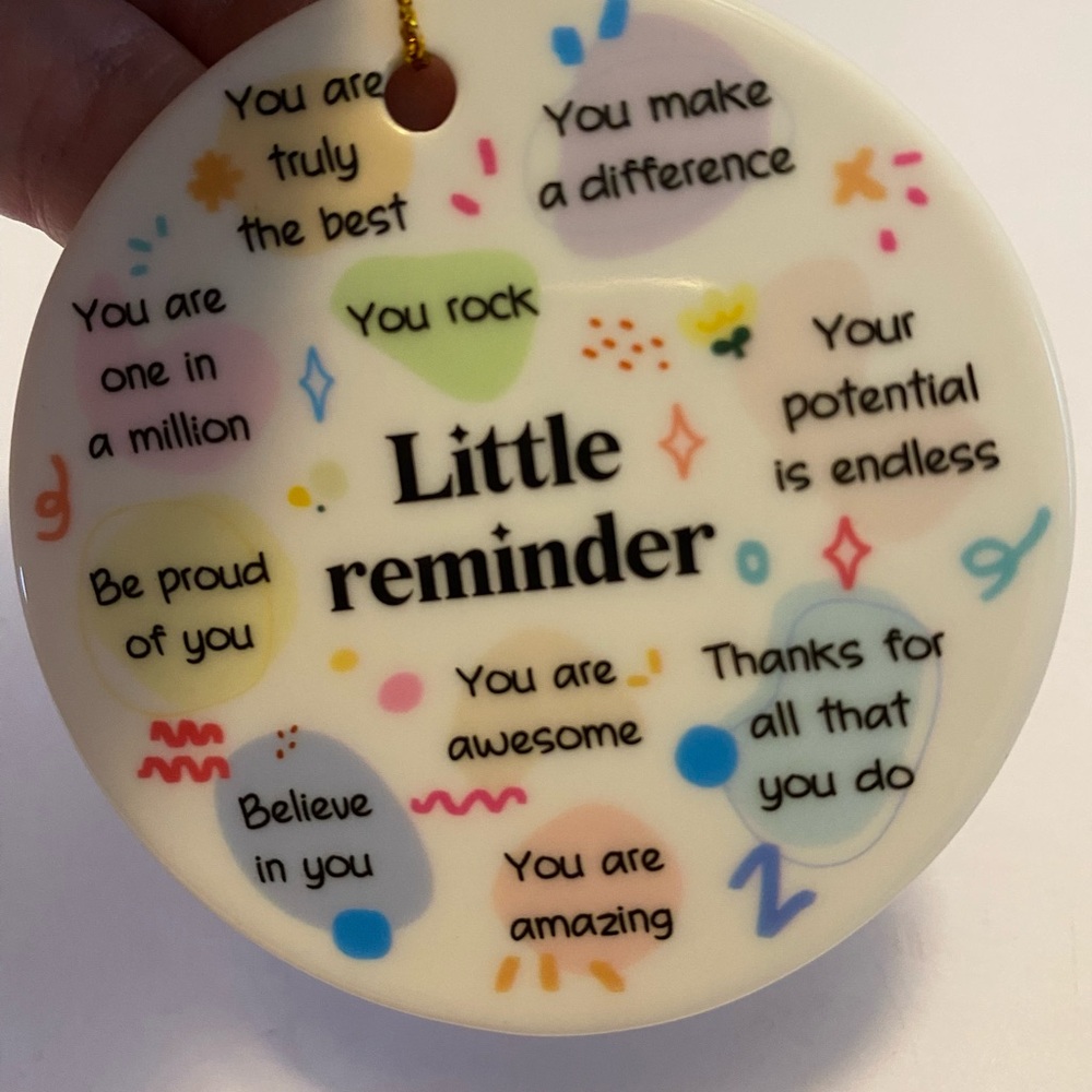Little Reminder “You Are Awesome!” Christmas Ornament! Double SidedWith Gift Box